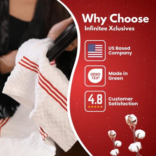Infinitee Xclusives Kitchen Towels Cotton Super Absorbent 6-4