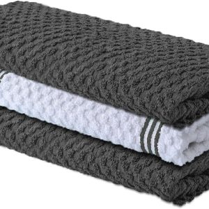 Kitchen Towels 3 Pack Cotton Super Absorbent Infinitee-0