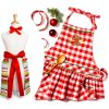 DII Cotton Apron Plaid Design Kitchen Cooking Protection-5