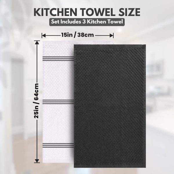 Kitchen Towels 3 Pack Cotton Super Absorbent Infinitee-3