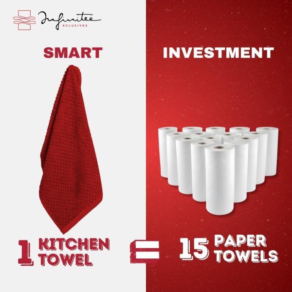 Infinitee Xclusives Kitchen Towels Cotton Super Absorbent 6-6