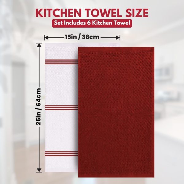 Infinitee Xclusives Kitchen Towels Cotton Super Absorbent 6-3