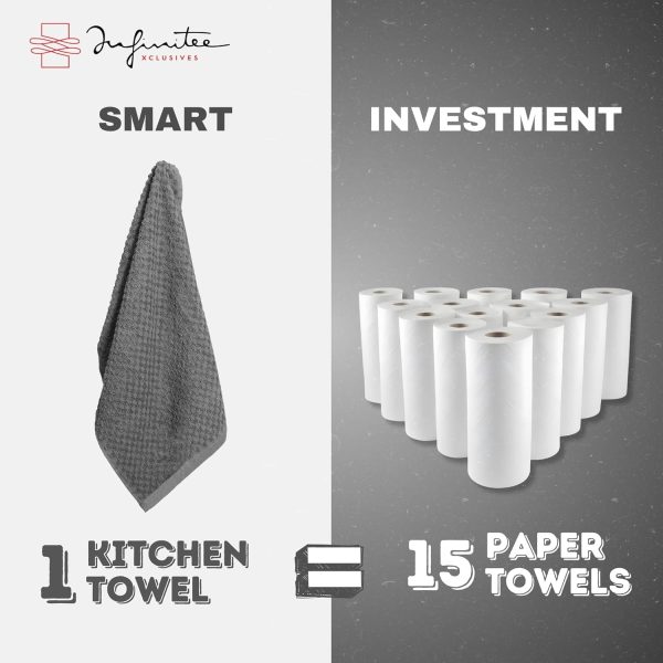 Kitchen Towels 3 Pack Cotton Super Absorbent Infinitee-5