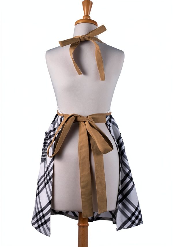 DII Cotton Apron Plaid Design Kitchen Cooking Protection-4