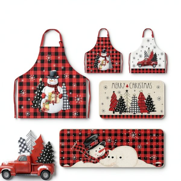 Christmas Kitchen Set Whaline Cotton Apron-1