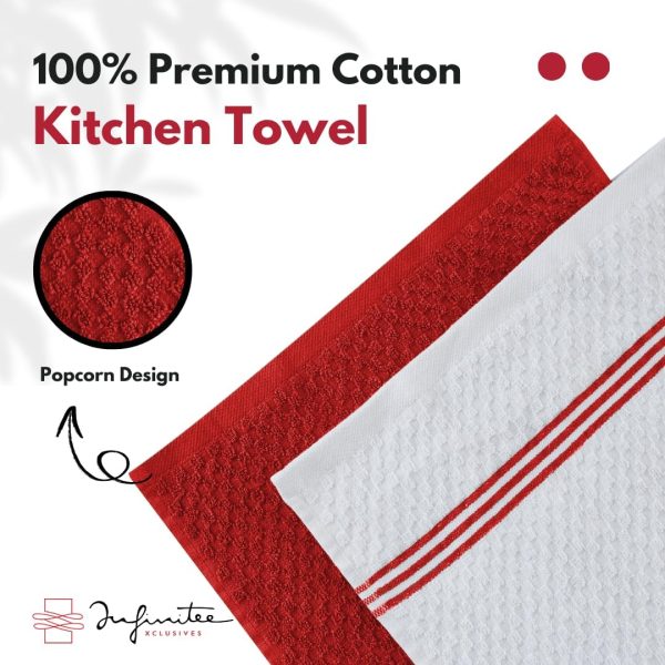 Infinitee Xclusives Kitchen Towels Cotton Super Absorbent 6-7