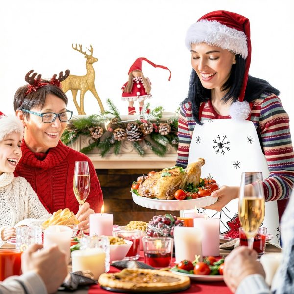 Christmas Kitchen Set Whaline Cotton Apron-5