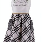 DII Cotton Apron Plaid Design Kitchen Cooking Protection-0
