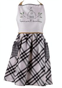DII Cotton Apron Plaid Design Kitchen Cooking Protection-0
