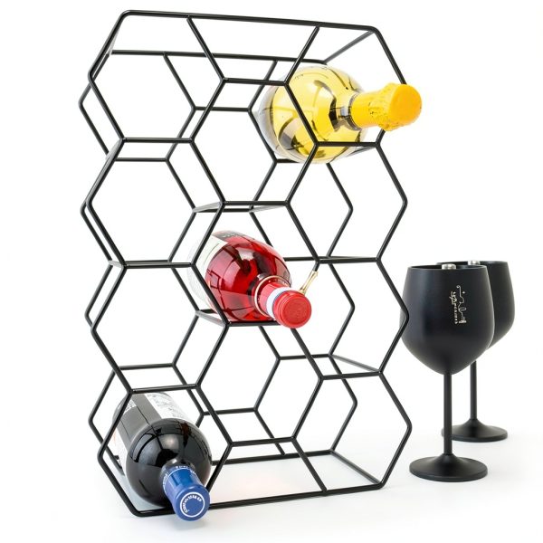 Gusto Nostro Black Wine Rack Modern Design-8