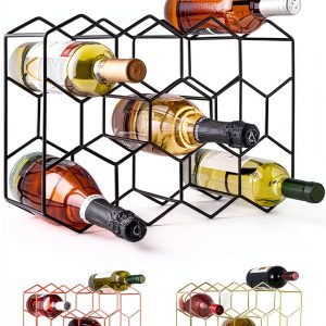 Gusto Nostro Black Wine Rack Modern Design-0
