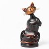 Drincarier Cat Wine Rack Dark Brown Decorative-7