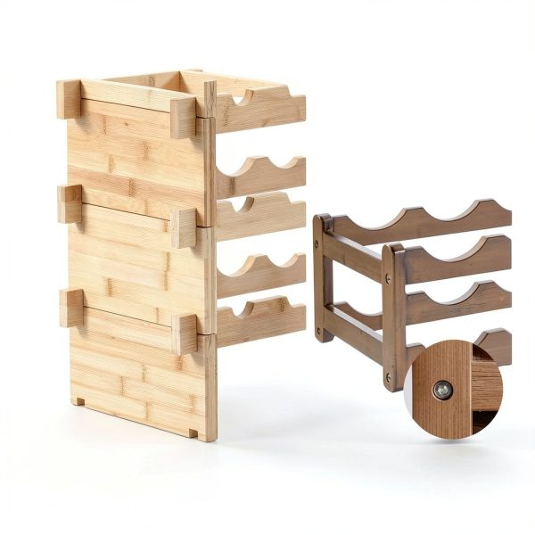 VEVOR Bamboo Wine Rack 72 Bottle Original Wood-3