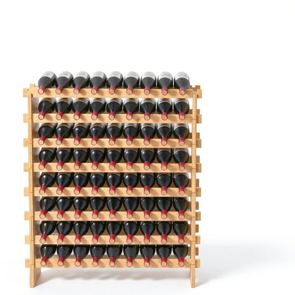 VEVOR Bamboo Wine Rack 72 Bottle Original Wood-7