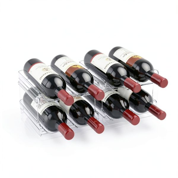 Lifewit Plastic Wine Rack Stackable Tiered Shelf-4