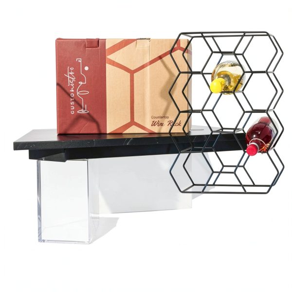 Gusto Nostro Black Wine Rack Modern Design-6