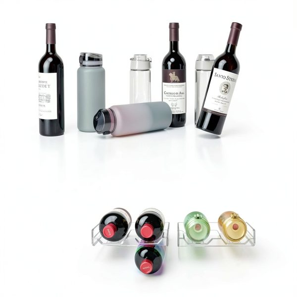 Lifewit Plastic Wine Rack Stackable Tiered Shelf-8