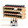 VEVOR Bamboo Wine Rack 72 Bottle Original Wood-2