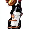 Drincarier Cat Wine Rack Dark Brown Decorative-0