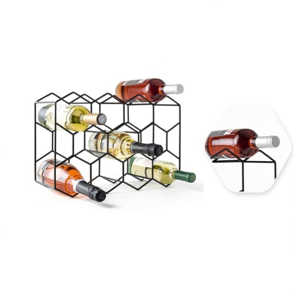 Gusto Nostro Black Wine Rack Modern Design-2