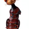 Drincarier Cat Wine Rack Dark Brown Decorative-5