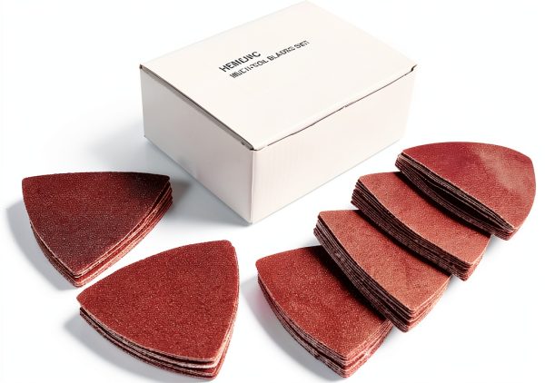 Triangle Oscillating Multi Tool Sanding Pads, 60Pcs 3-1/8 Inch Oscillating tool sandpaper for Triangle Multitool Sanding pads assorted 40/60/80/120/180/240 Grits-6