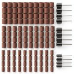 Sanding Drums NIANNIAN 132pcs for Dremel 120 Grit with 12 Mandrels-0