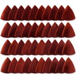 Triangle Oscillating Multi Tool Sanding Pads, 60Pcs 3-1/8 Inch Oscillating tool sandpaper for Triangle Multitool Sanding pads assorted 40/60/80/120/180/240 Grits-0