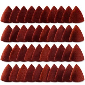 Triangle Oscillating Multi Tool Sanding Pads, 60Pcs 3-1/8 Inch Oscillating tool sandpaper for Triangle Multitool Sanding pads assorted 40/60/80/120/180/240 Grits-0