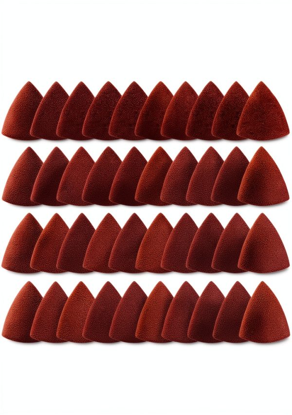 Triangle Oscillating Multi Tool Sanding Pads, 60Pcs 3-1/8 Inch Oscillating tool sandpaper for Triangle Multitool Sanding pads assorted 40/60/80/120/180/240 Grits-0